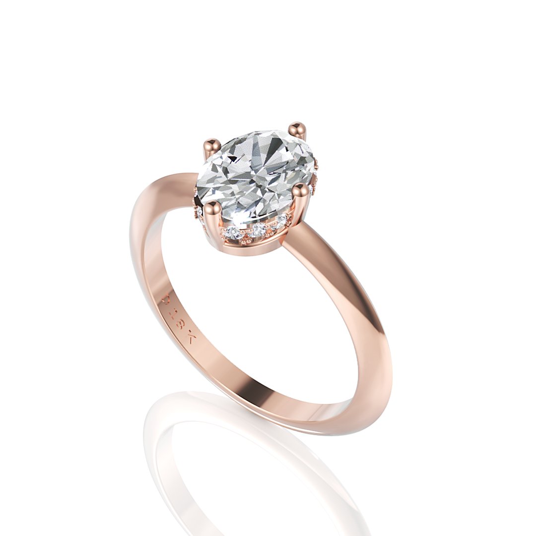 Savannah Oval Diamond Engagement Ring - Davidson JewelsDiamond Engagement Ring18k yellowOval